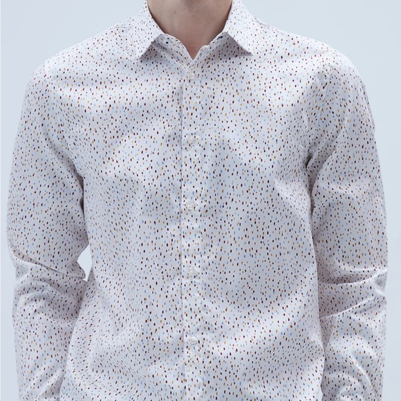 BNWT ZARA MAN | MULTI COLOR BUTTON DOWN DRESS SHIRT TOP LONG SLEEVE M - Picture 11 of 15
